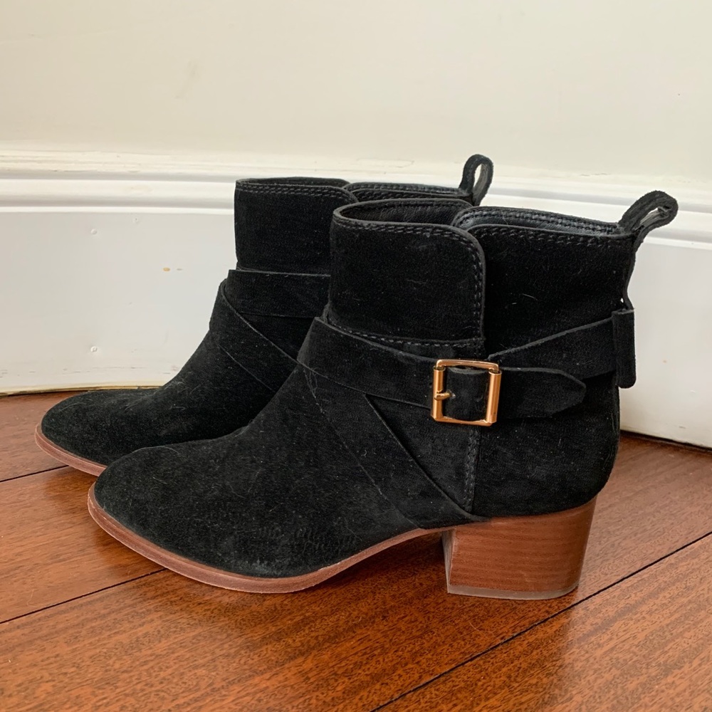 Kate Spade black ankle booties